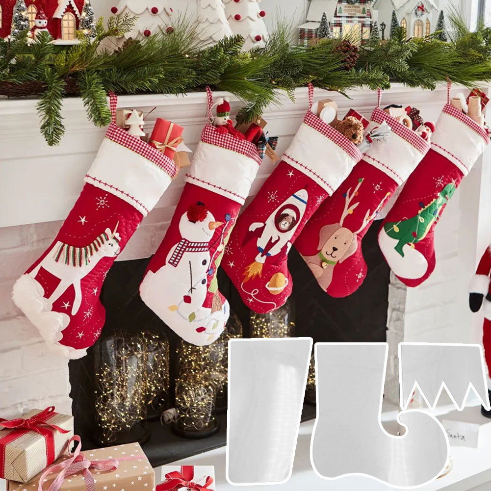 Embroidery Xmas Stocking - Personalized Xmas Stockings Template For Sewing