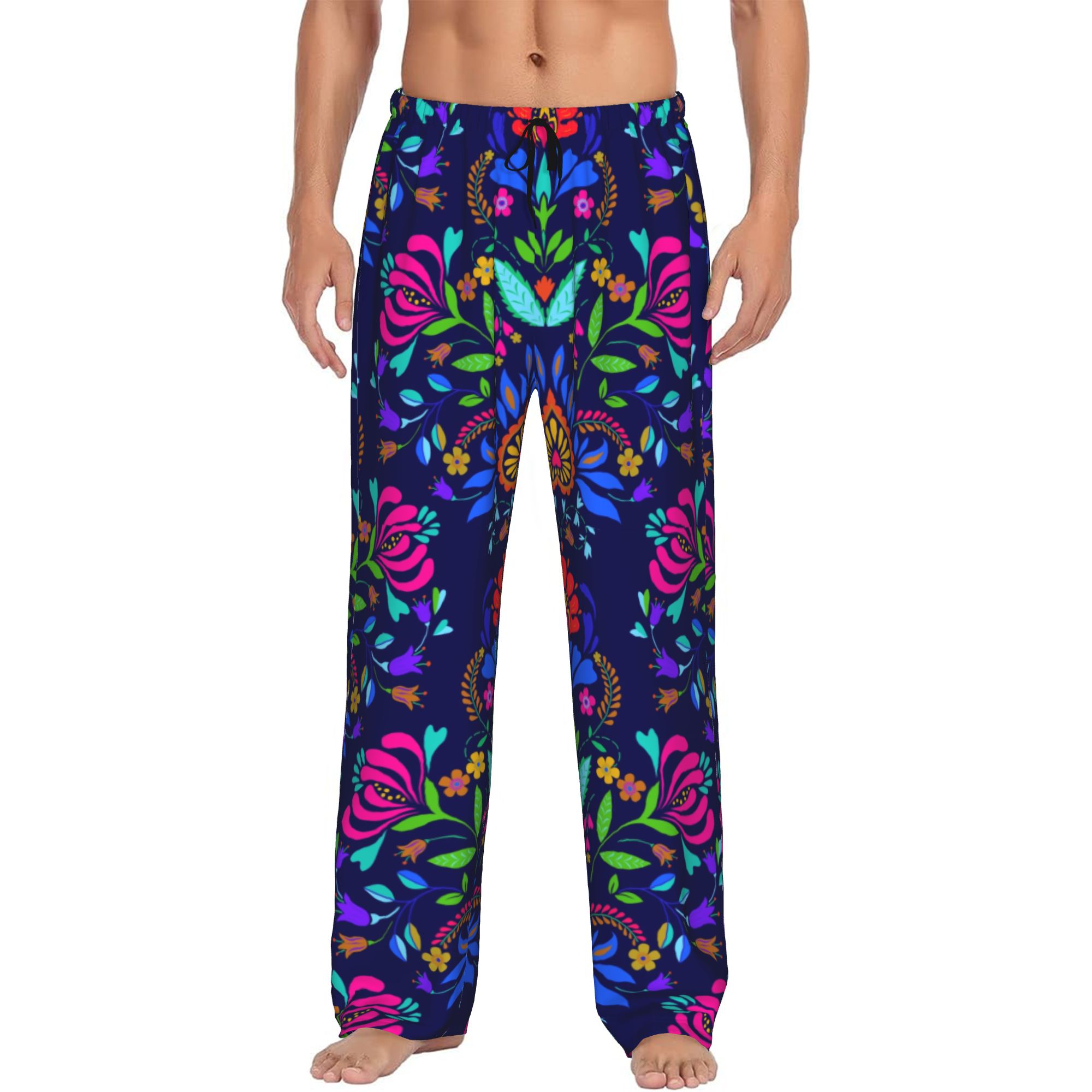 Embroidery Art - Folk Mexican Vacation Art Pajama Pants