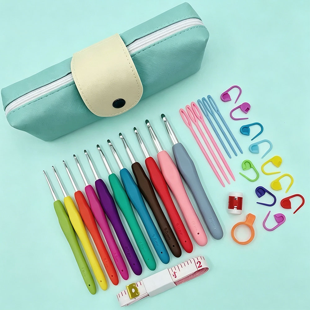 Embroidery Needles - 37pcs Crochet Hooks Kits with Storage