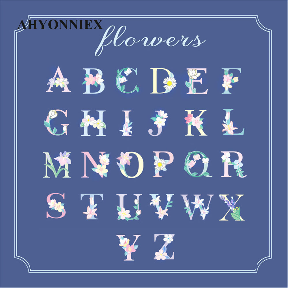 1 Piece Flower English Letters - Embroidery Letter N 评论和价格