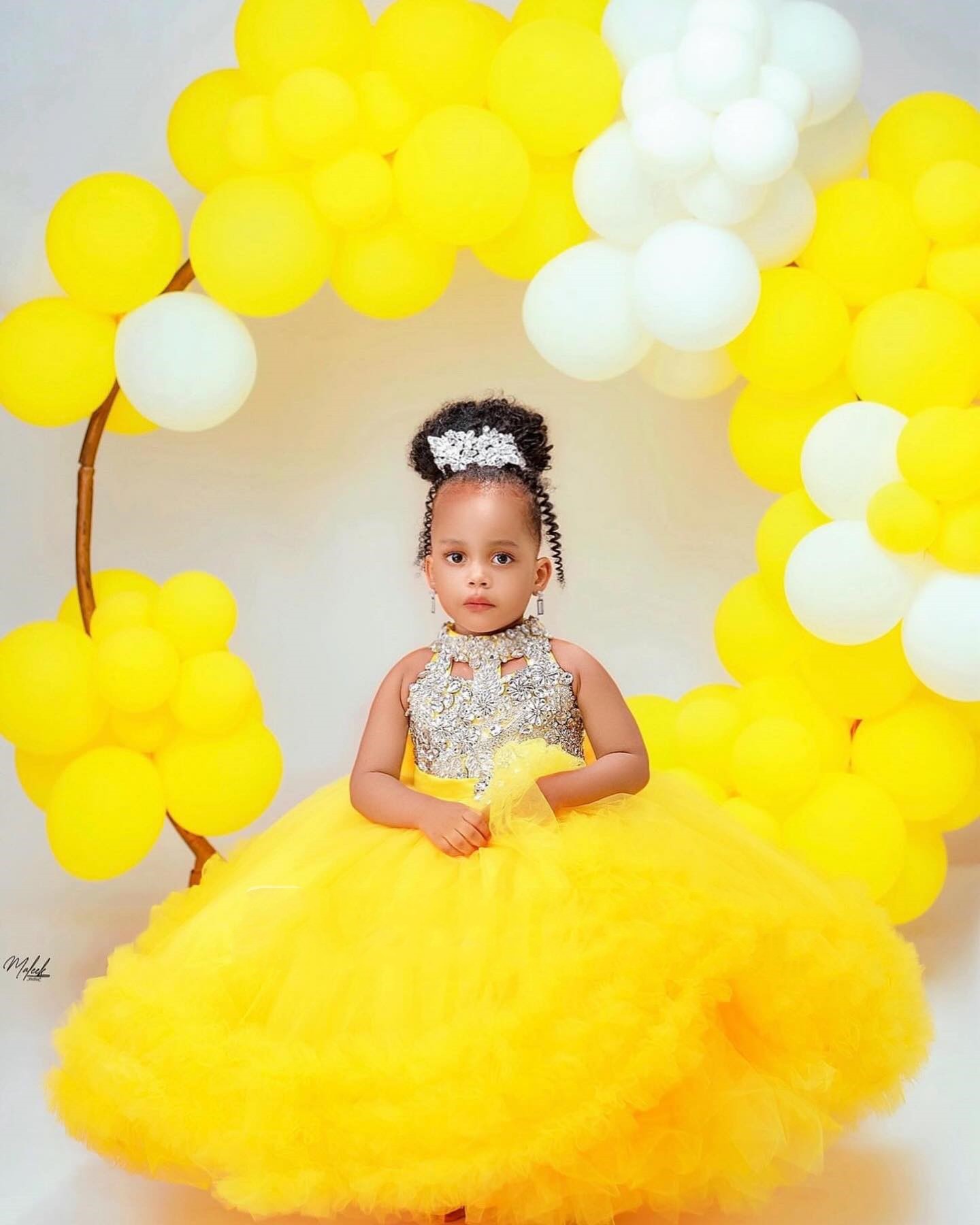 Gorgeous Yellow Flower Girl Dr - Embroidery Yellow Dress 评论和价格
