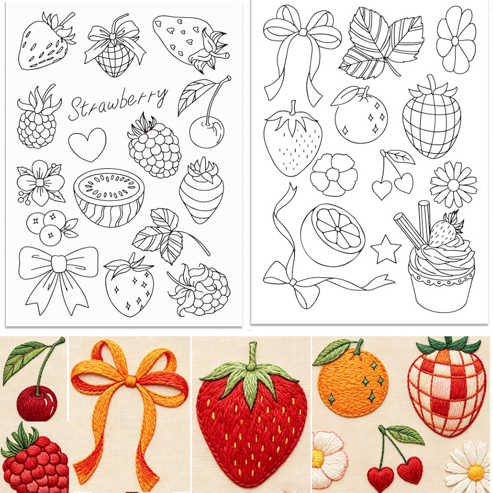 Pre-Printed Strawberry Stick a - Embroidery Software 评论和价格