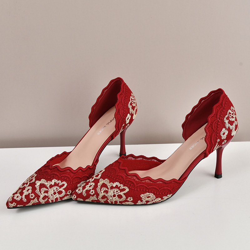 Luxury Red White Lace Embroide - Embroidery White Dress 评论和价格