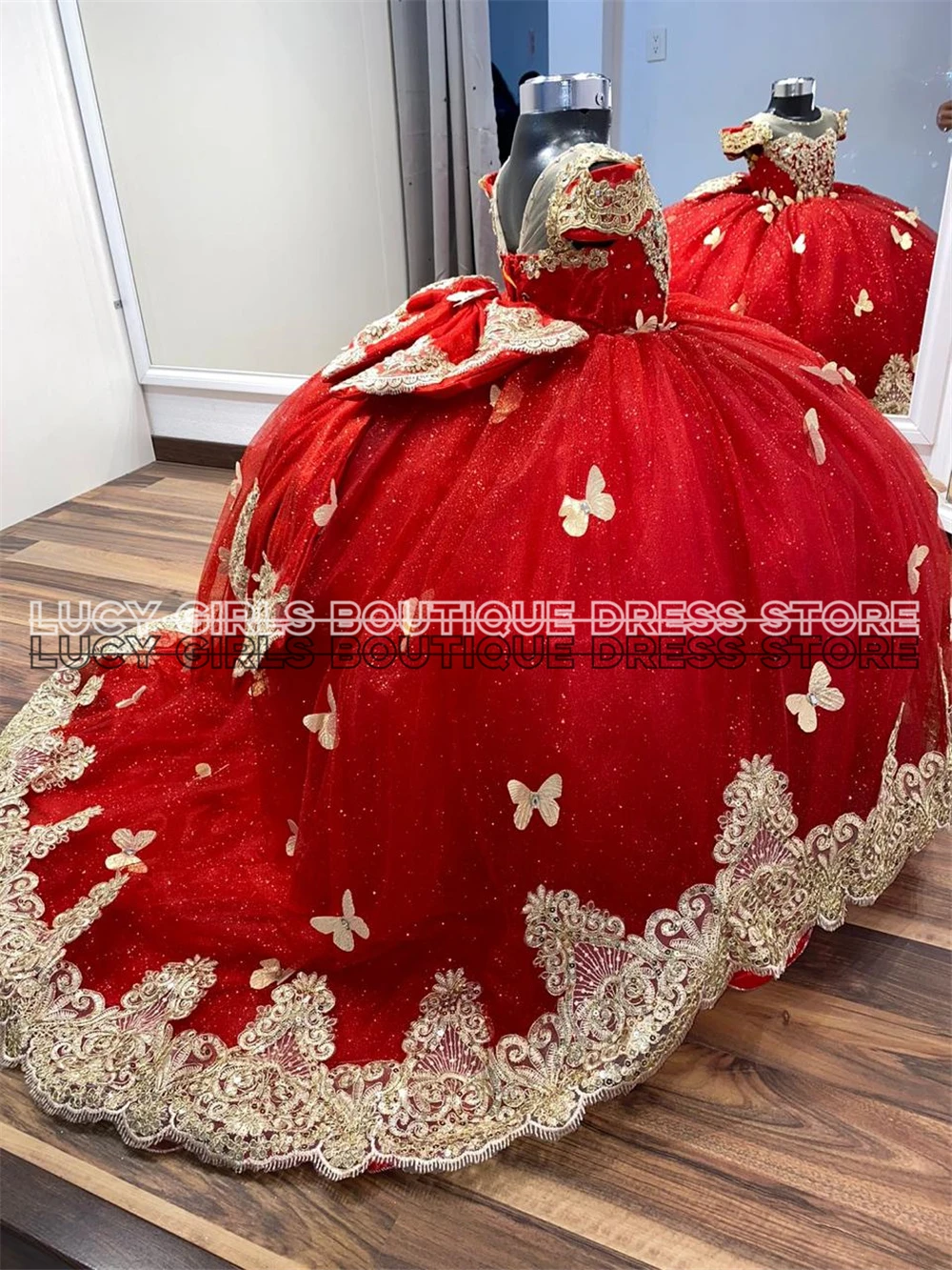 Quality Butterfly Applique Lov - Embroidery Yellow Dress 评论和价格