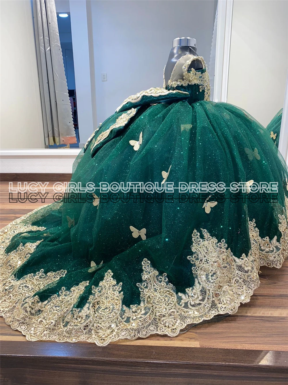 Quality Butterfly Applique Lov - Embroidery Yellow Dress 评论和价格