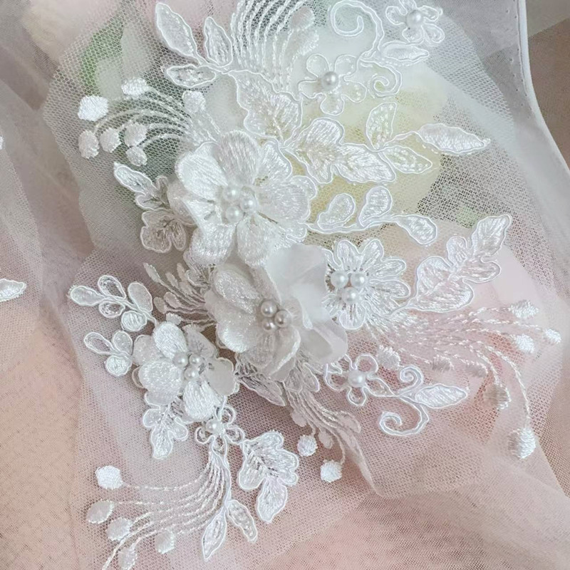 2PCS=1Pair,Rope Embroidery Pea - Embroidery White Dress 评论和价格