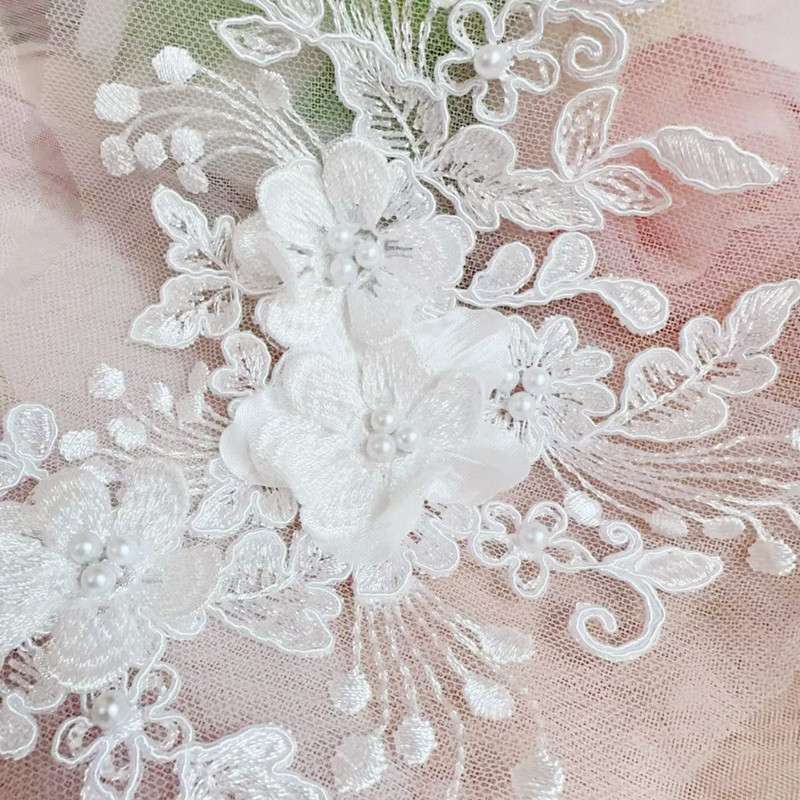 2PCS=1Pair,Rope Embroidery Pea - Embroidery White Dress 评论和价格