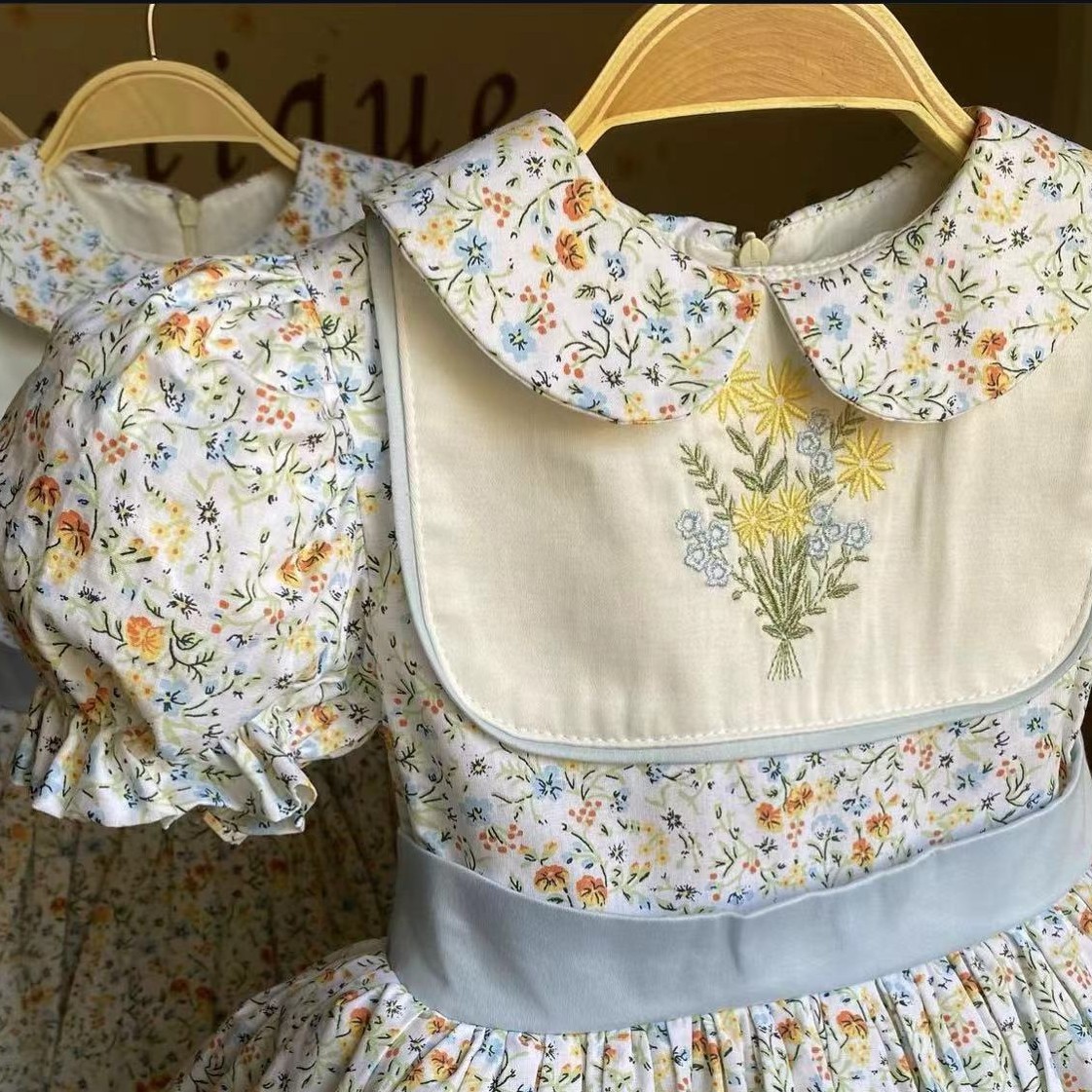 0-12Y Baby Girl Summer Flower  - Embroidery Yellow Dress 评论和价格