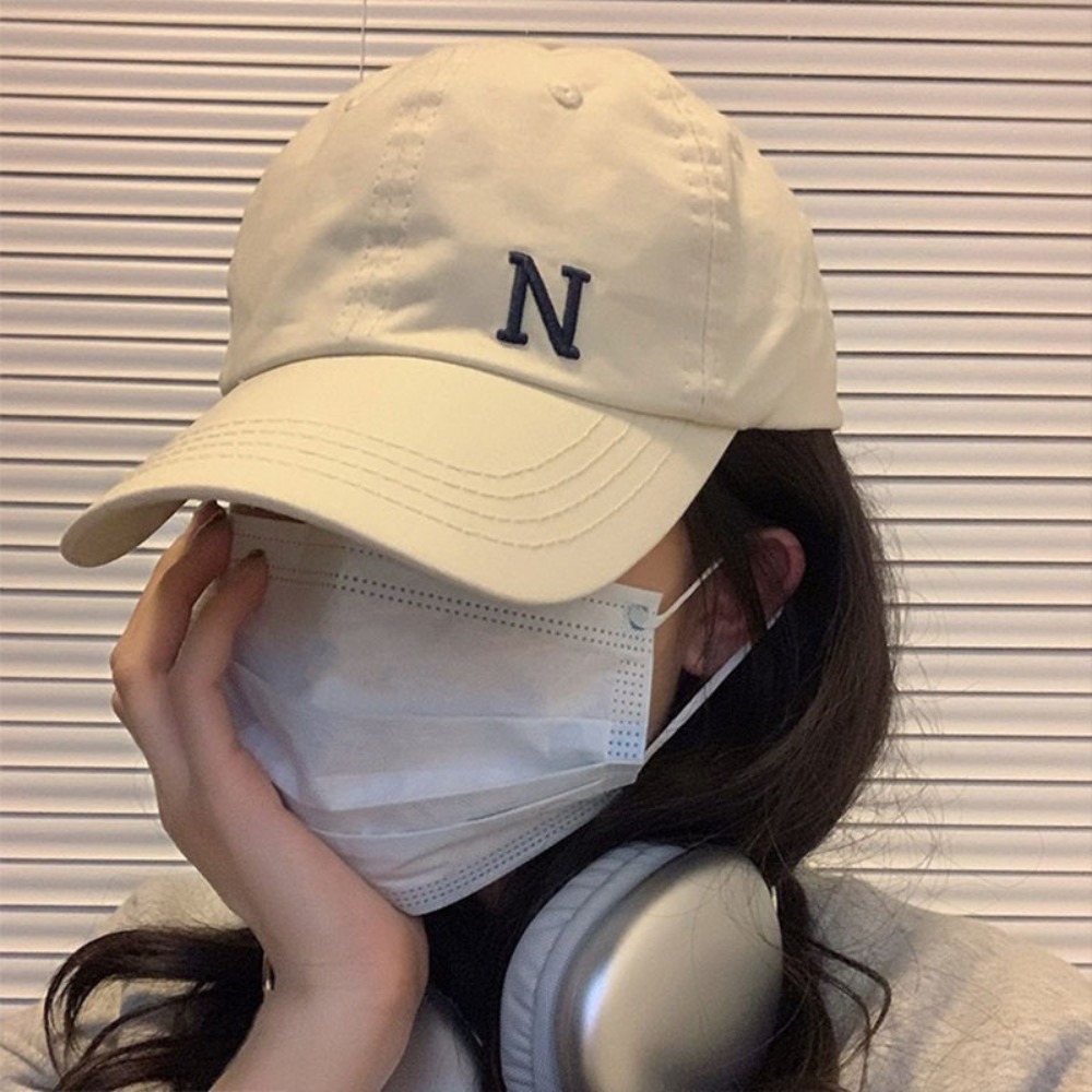 Casual N Letter Embroidery Bas - Embroidery Letter N 评论和价格
