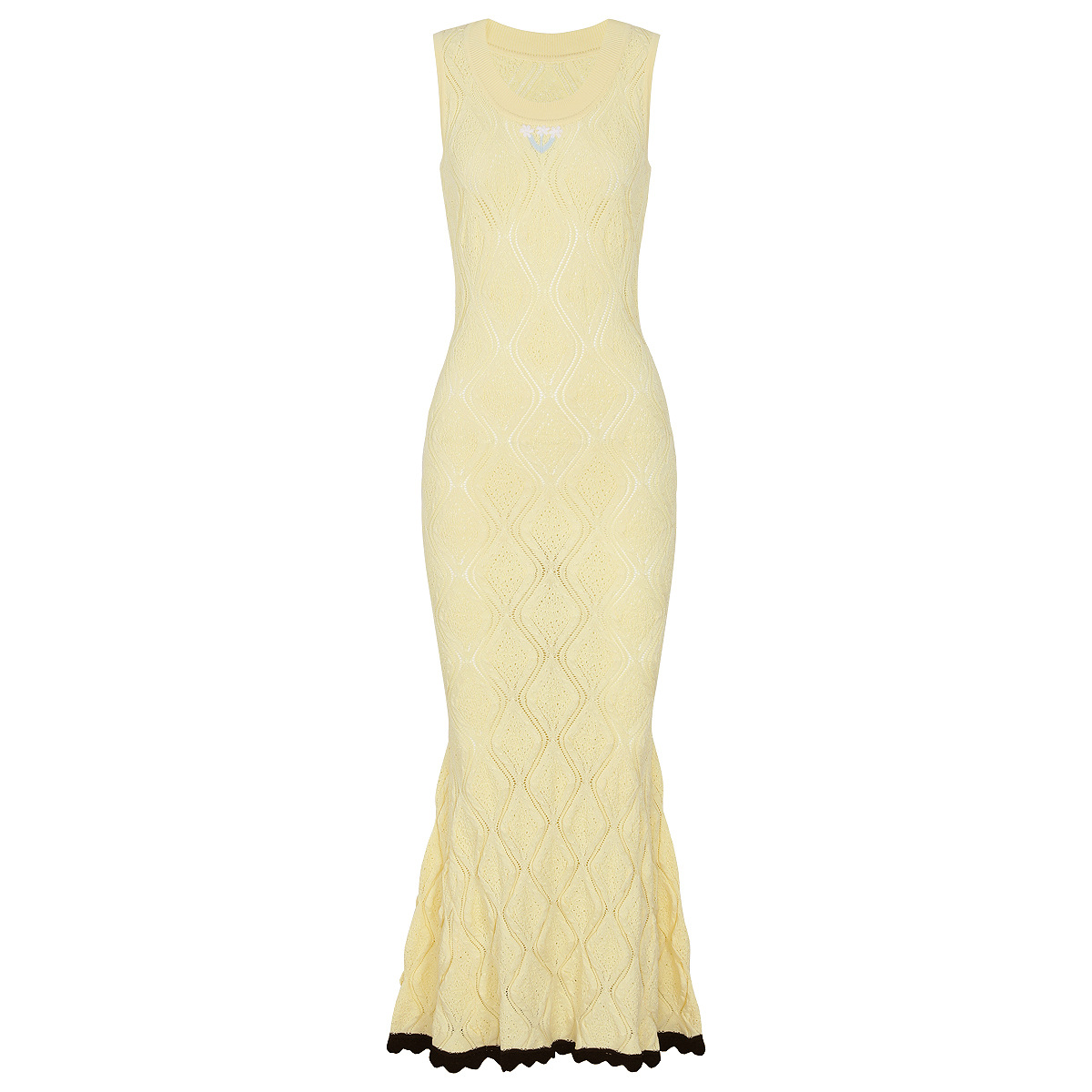 ZJYT Women's Summer Long Knitt - Embroidery Yellow Dress 评论和价格