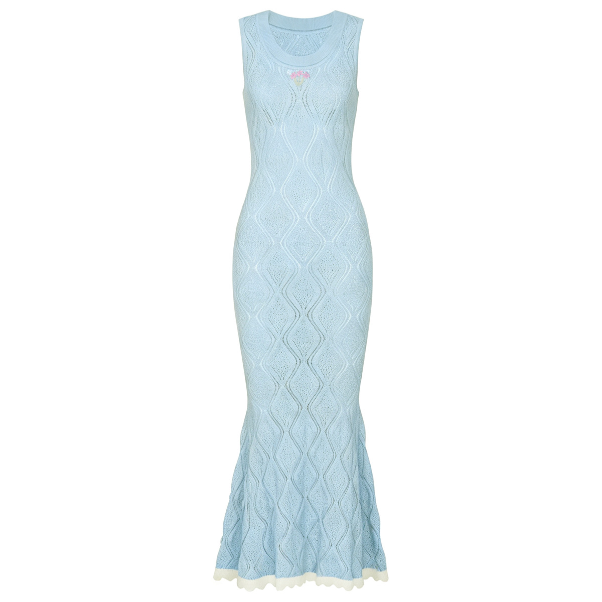 ZJYT Women's Summer Long Knitt - Embroidery Yellow Dress 评论和价格