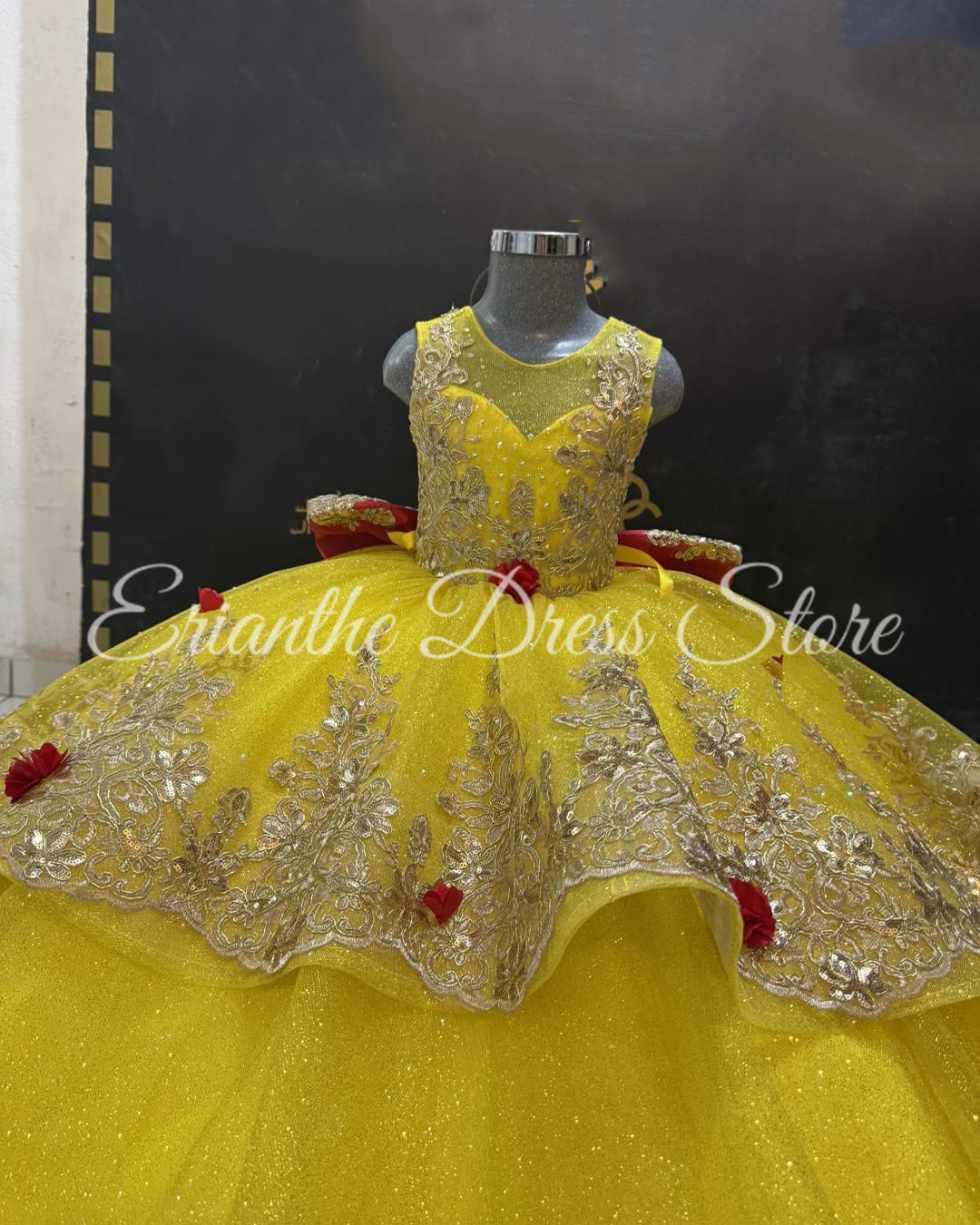 Yellow Flower Girl Dress For W - Embroidery Yellow Dress 评论和价格