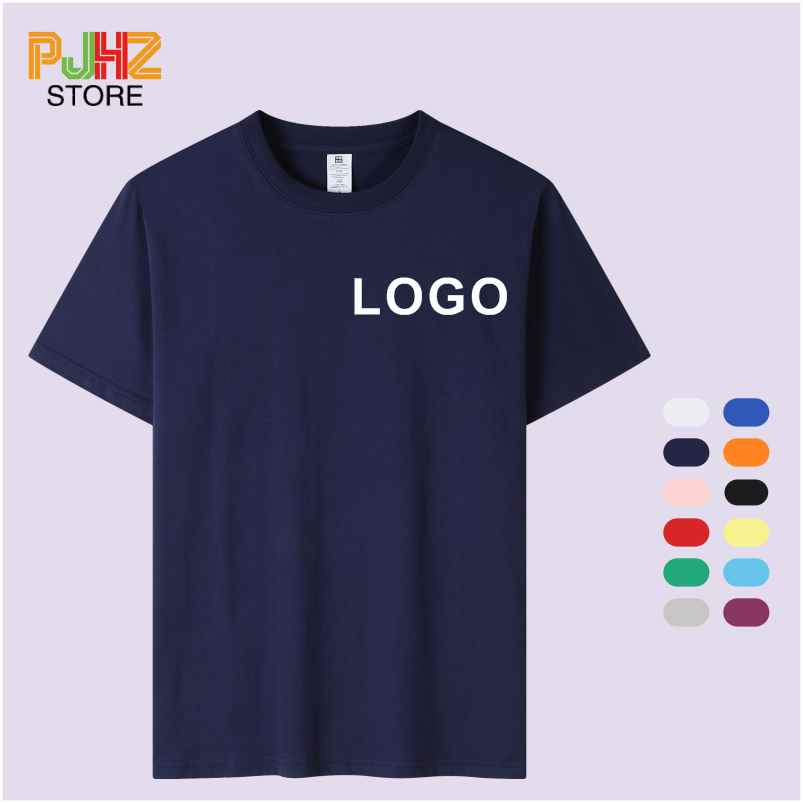 100% Cotton T-shirt Custom Log - Embroidery Design Logo 评论和价格