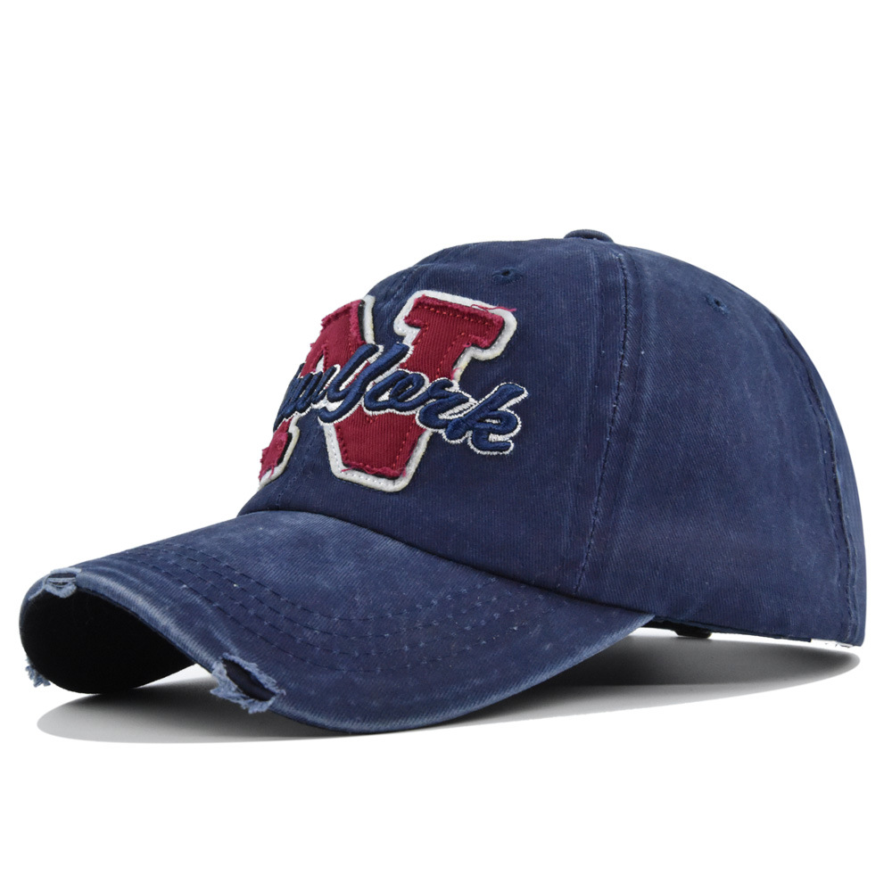 Vintage Washed  Baseball Cap F - Embroidery Letter N 评论和价格