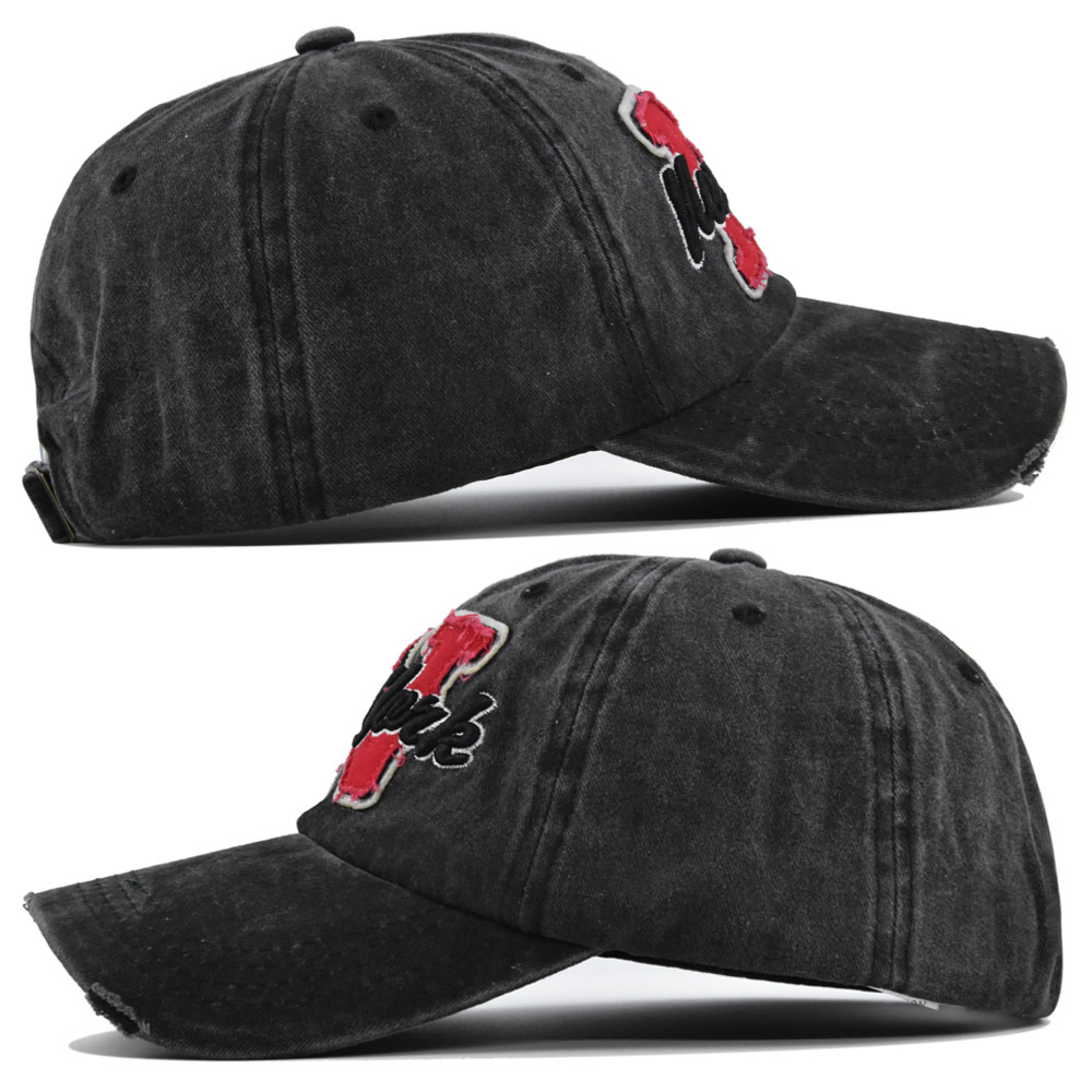Vintage Washed  Baseball Cap F - Embroidery Letter N 评论和价格